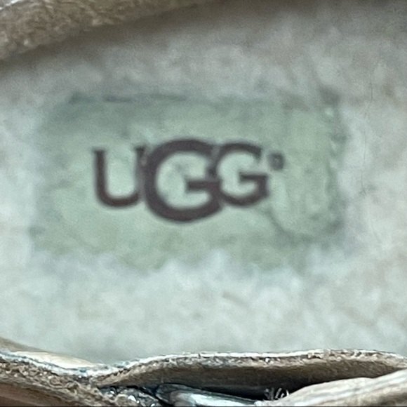 Ugg Tan Brown Suede Heeled Inner Zipper Ankle Boot 8 - Picture 6 of 12